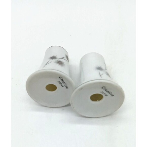 Vintage Creative Platinum Fine China Atomic Starburst Salt & Pepper Shaker Set - Picture 6 of 6